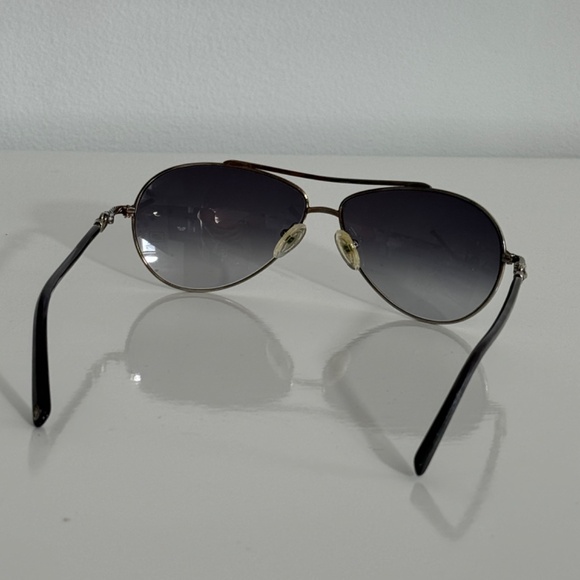 Rare David Yurman Women\'s Aviator Sunglasses DY007 Palladium Buckle Silver +Case main image 4